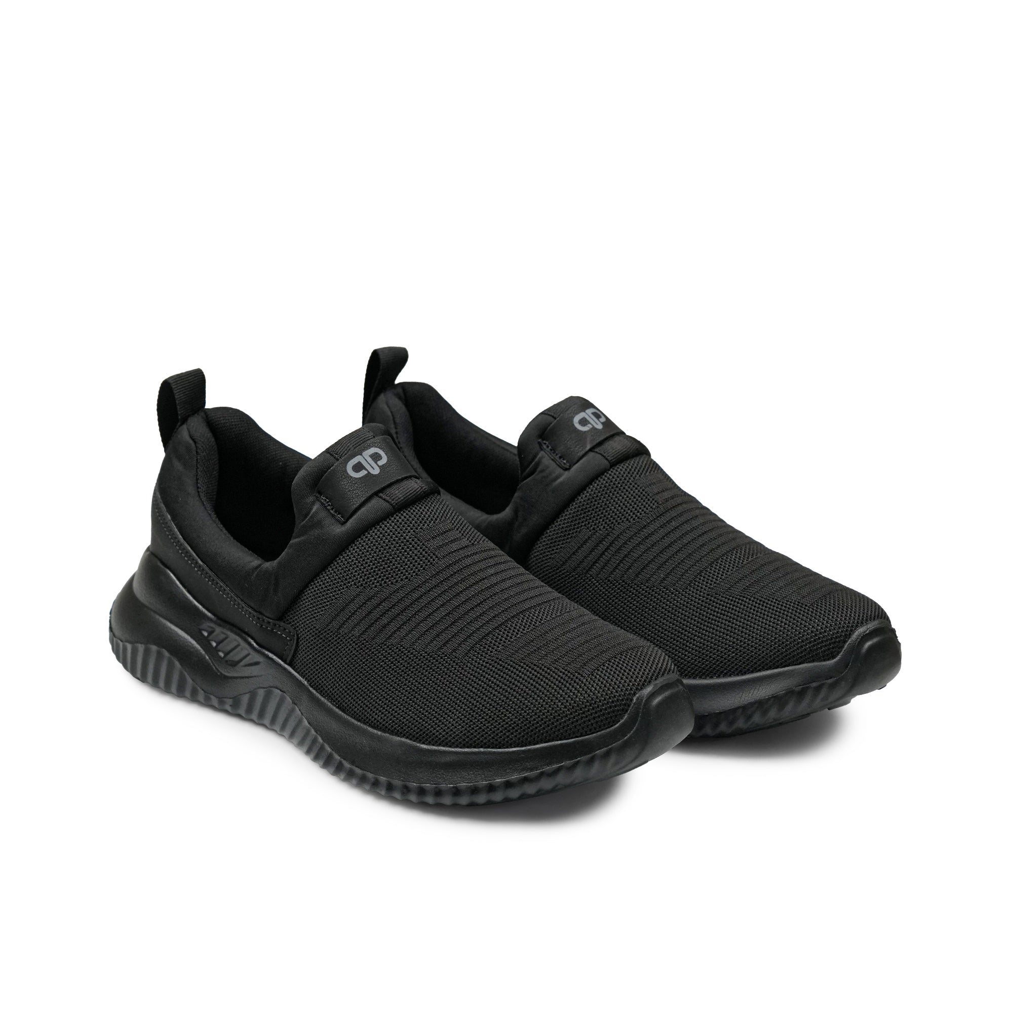 All-Black Slip-On Athletic Sneakers RS14