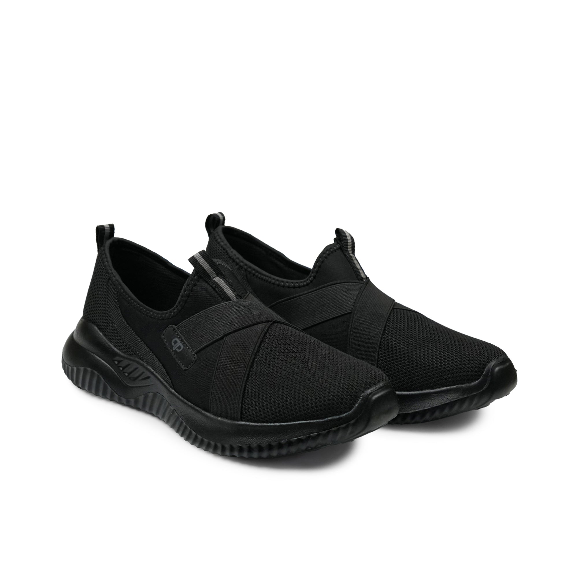 Sleek Black Slip-On Athletic Shoes RS15