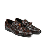 Refined Woven Leather Tassel Shoes FJ14