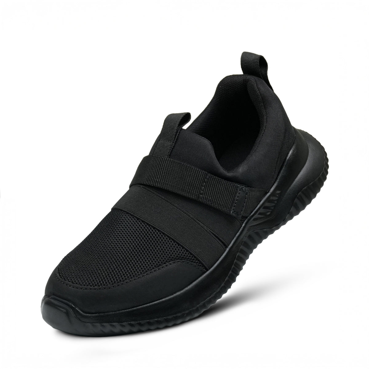 Sleek Black Slip-On Athletic Shoe RS07