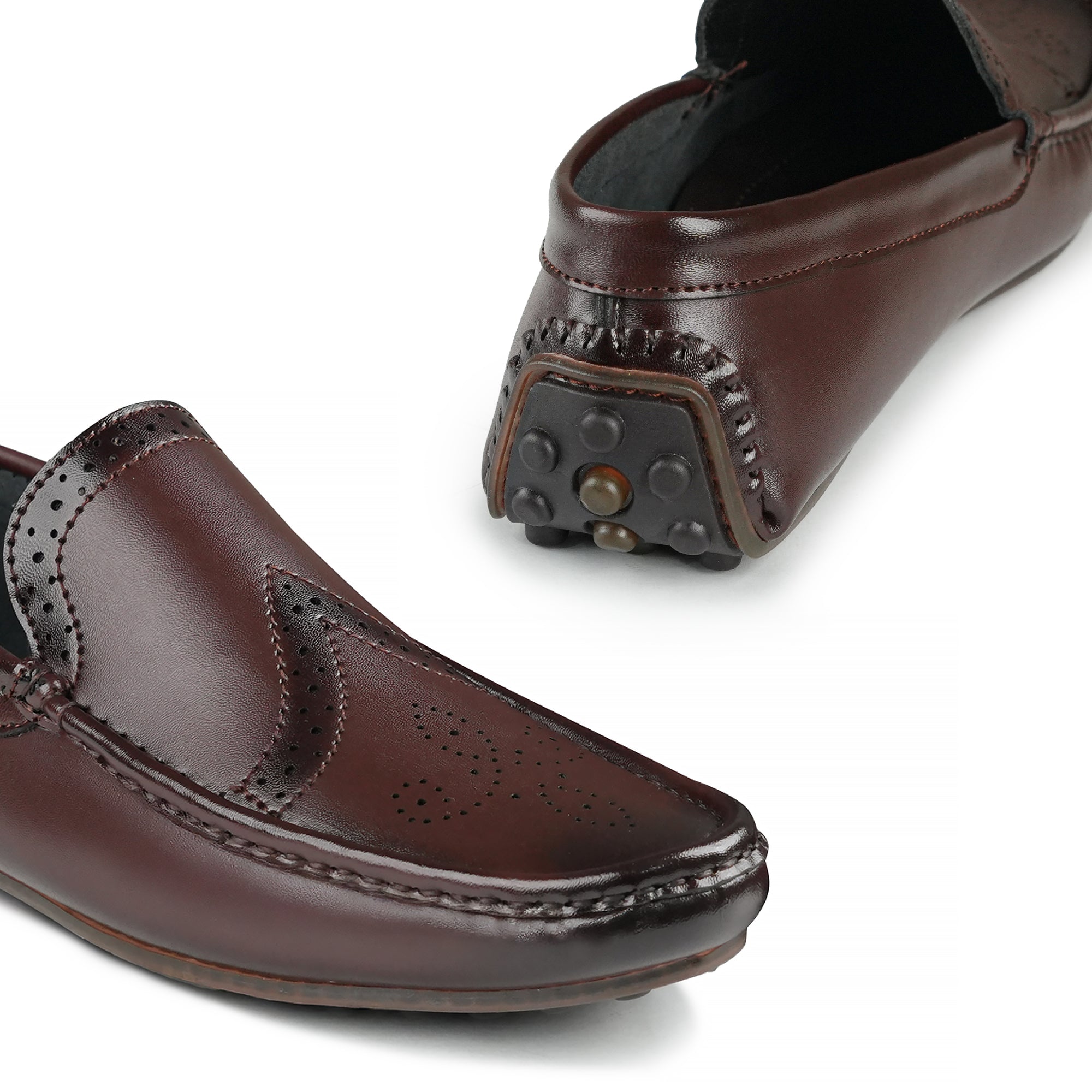 Modern Chestnut Brown Loafers LS93