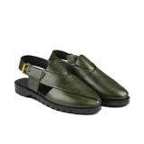 Regal Olive Green Peshawari Chappal DA05