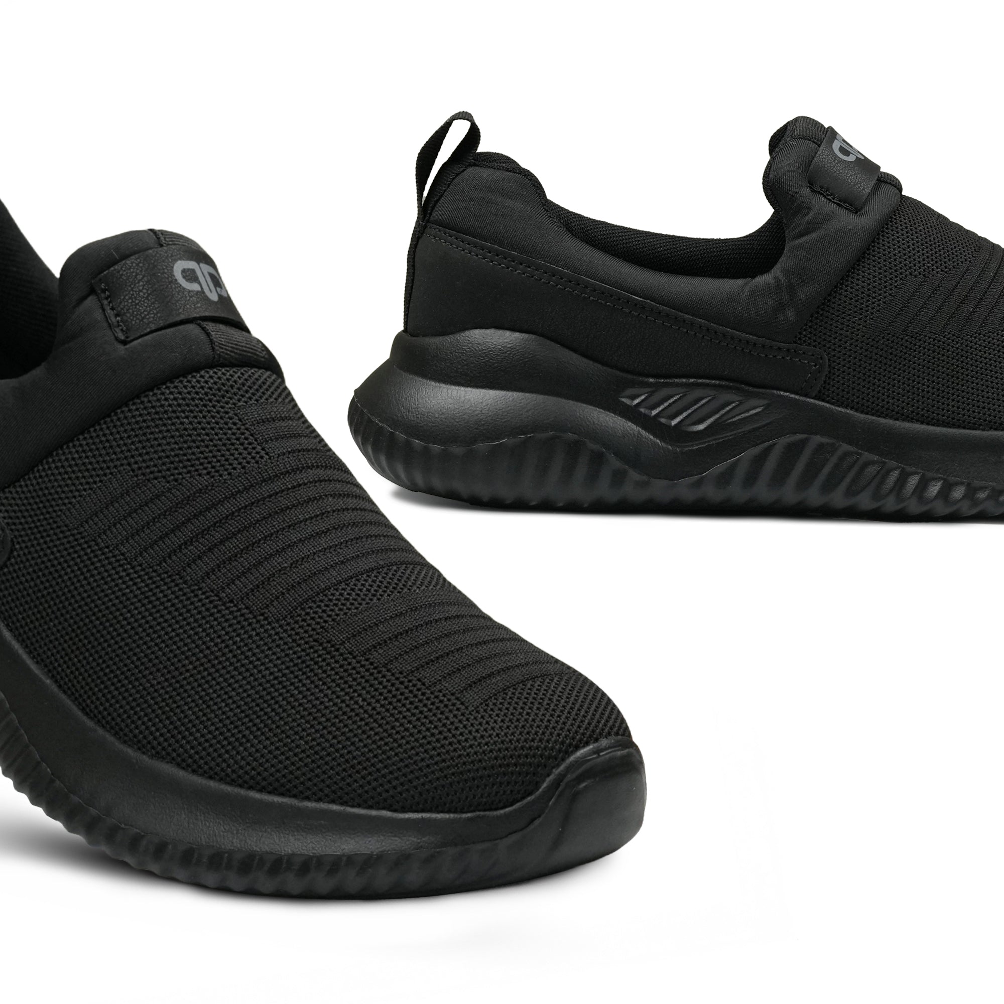 All-Black Slip-On Athletic Sneakers RS14