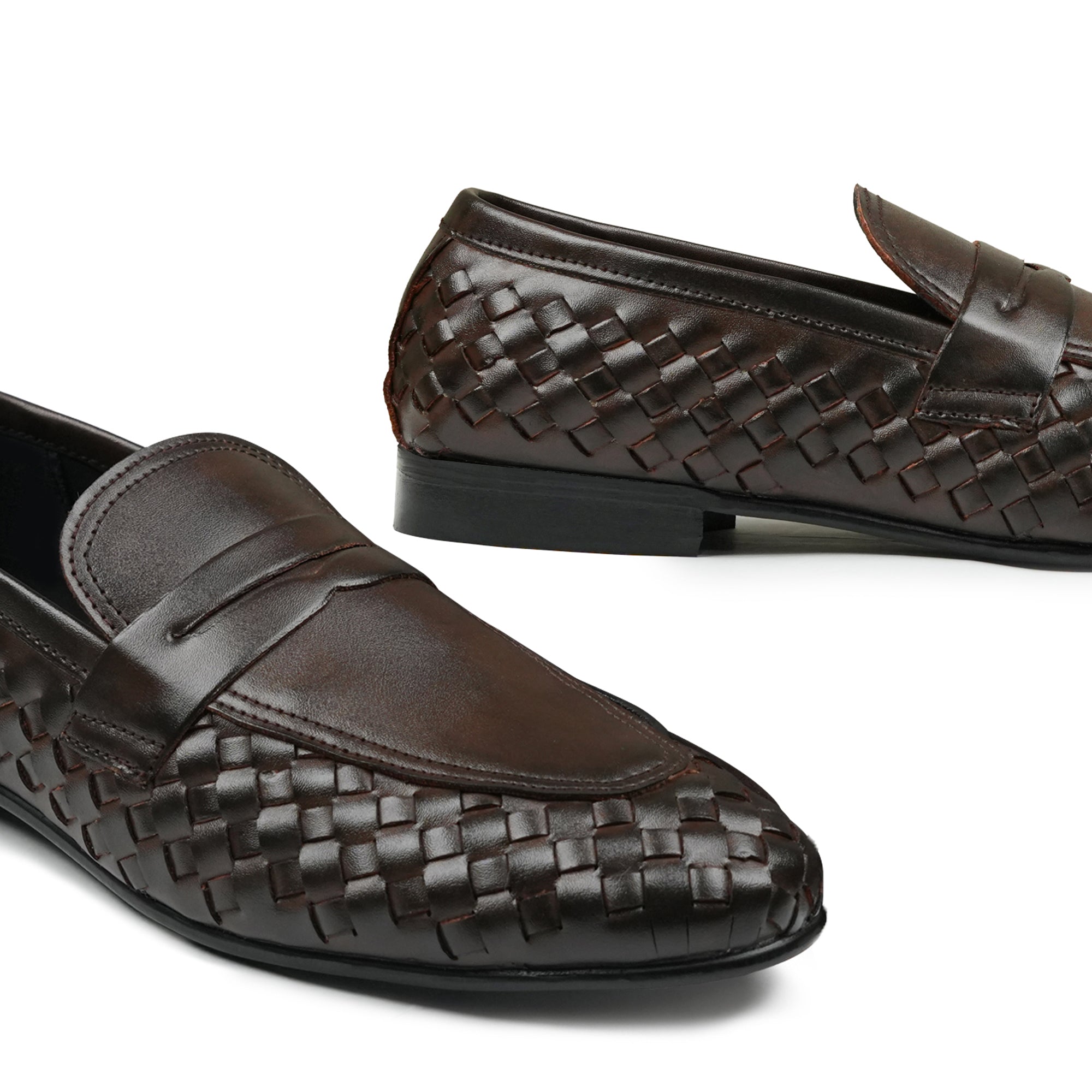 Elegant Woven Leather Shoes FJ13