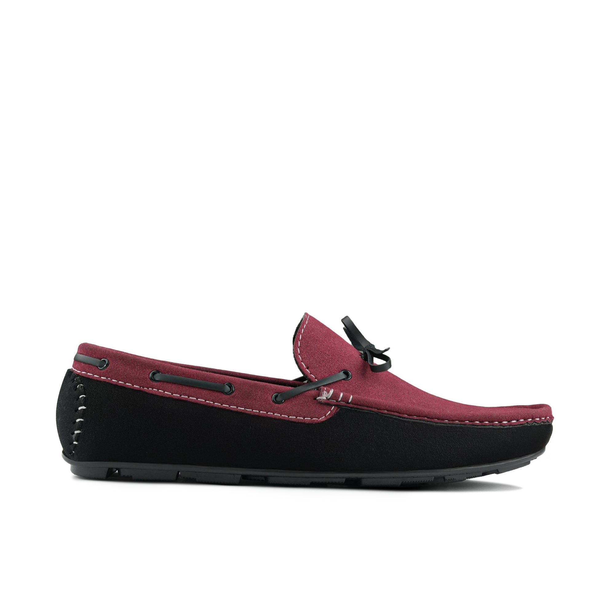 Elegant Maroon & Black Suede Loafer LS95