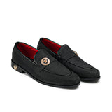 Black Shoes with Gold Lion Emblem FZ36