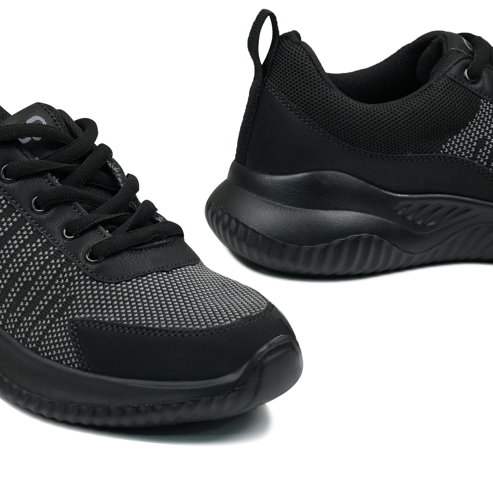 Black Mesh Athletic Sneakers RS05