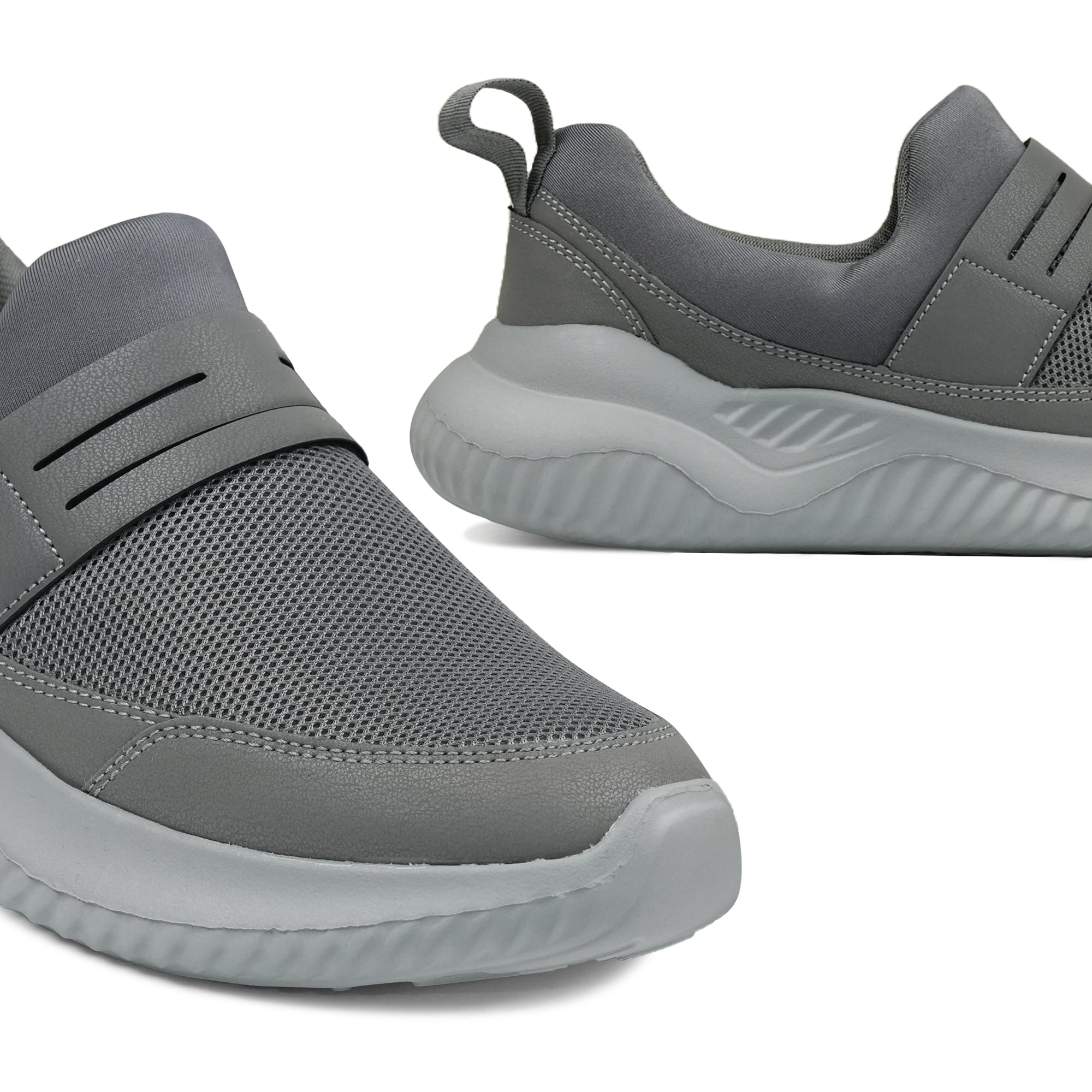 Sleek Grey Slip-On Athletic Shoe RS09