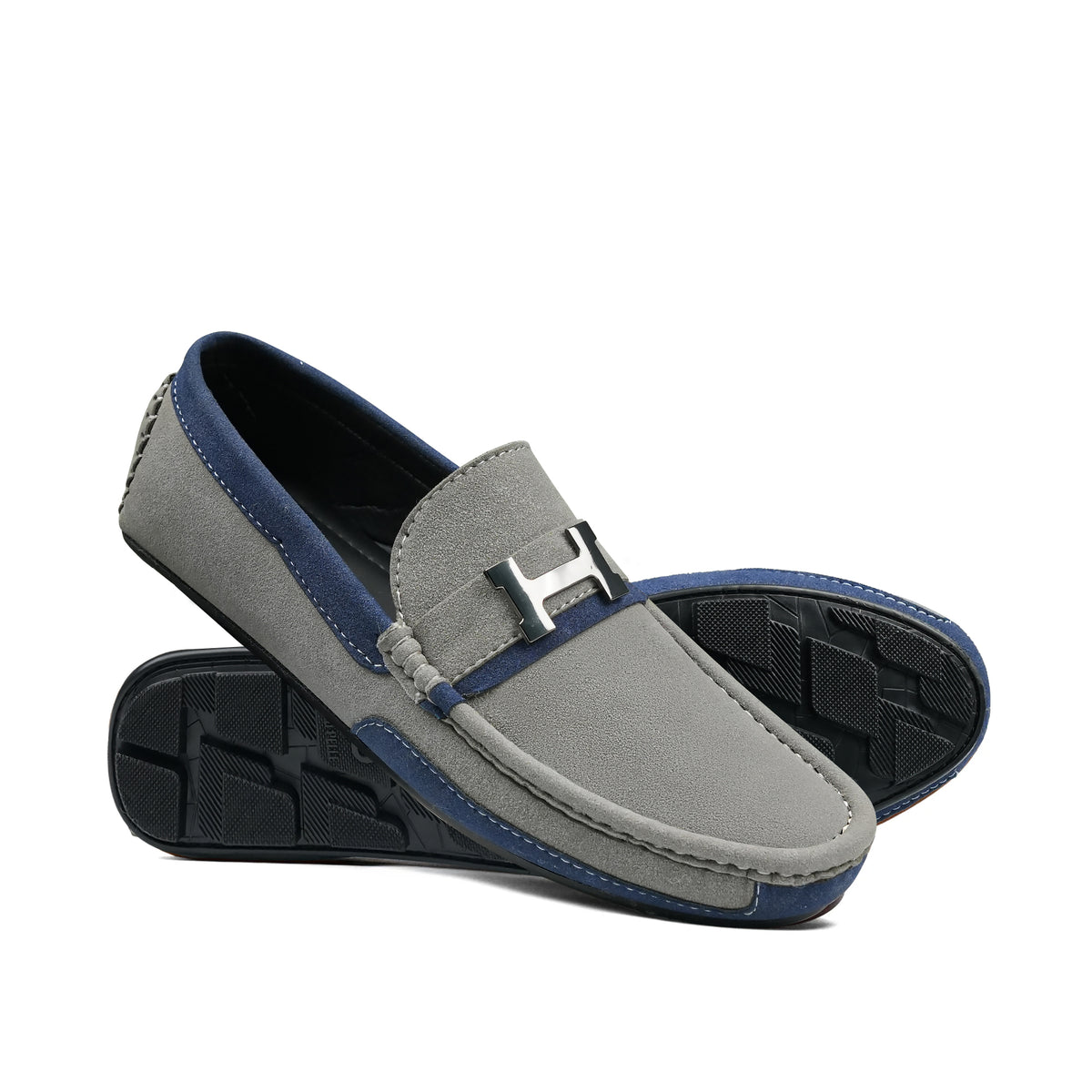 Men's Dual-Tone Suede Loafers LS94