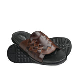 Elegant Brown Slide Slippers SA60