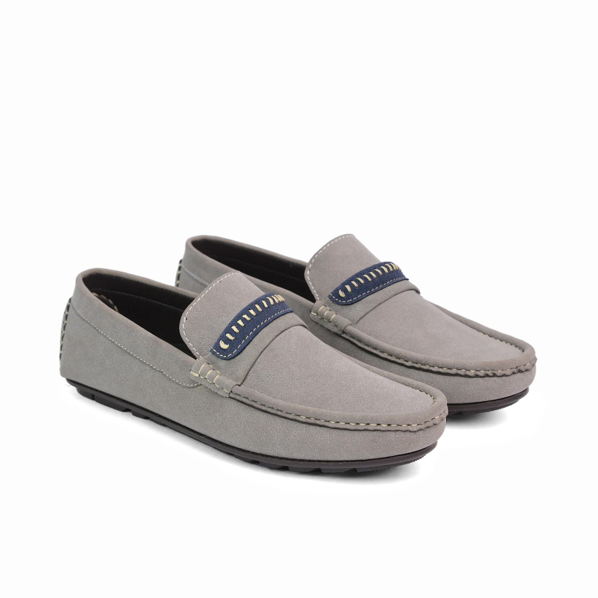 Grey Elegant Suede Loafer LA22