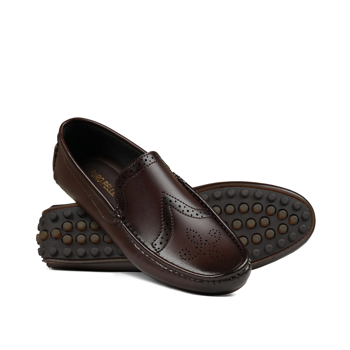 Modern Chestnut Brown Loafers LS93