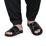 Elegant Knot Accent Black Slippers SZ02