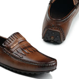 Elegant Fringe Brown Loafer LS96