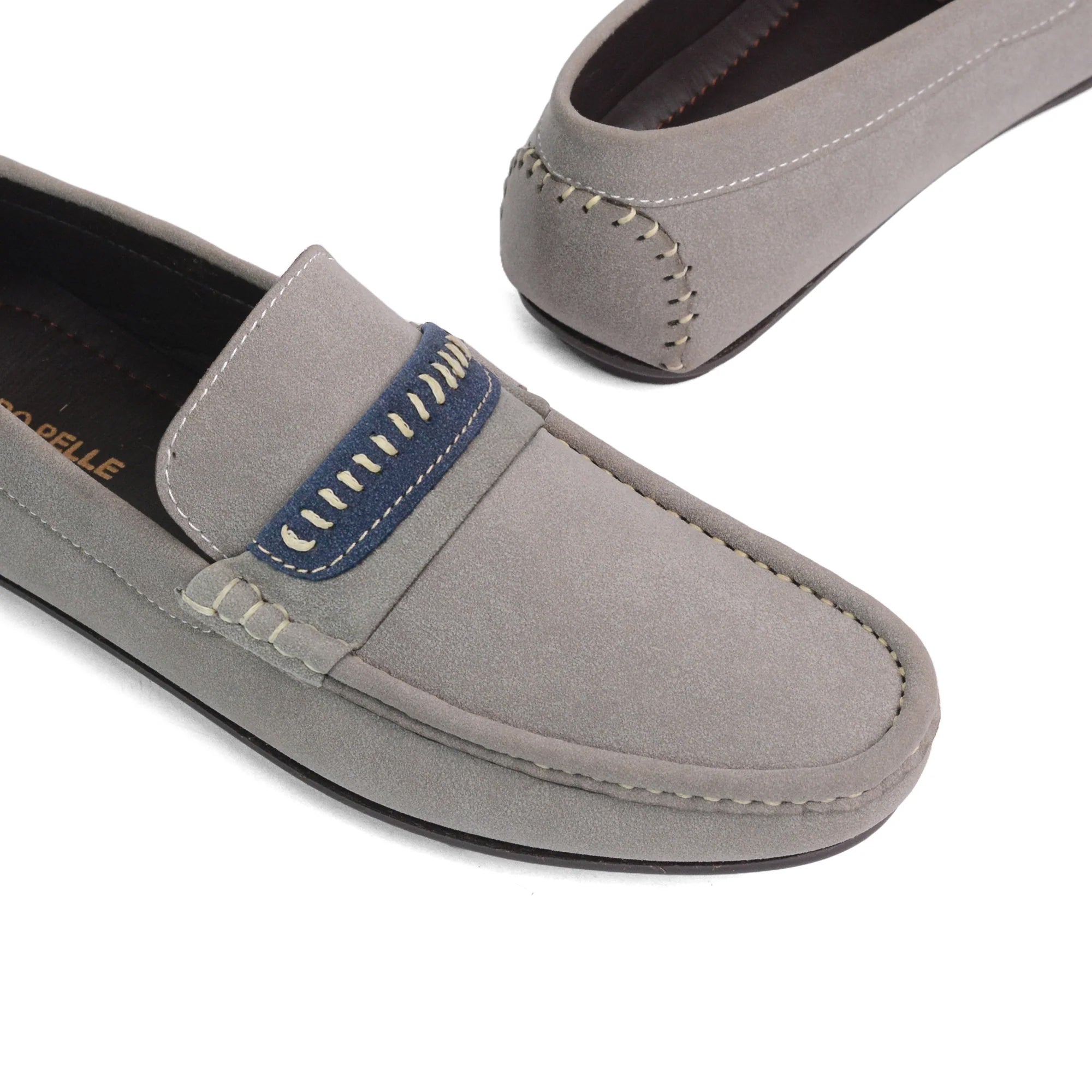 Grey Elegant Suede Loafer LA22