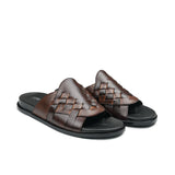 Elegant Brown Slide Slippers SA60