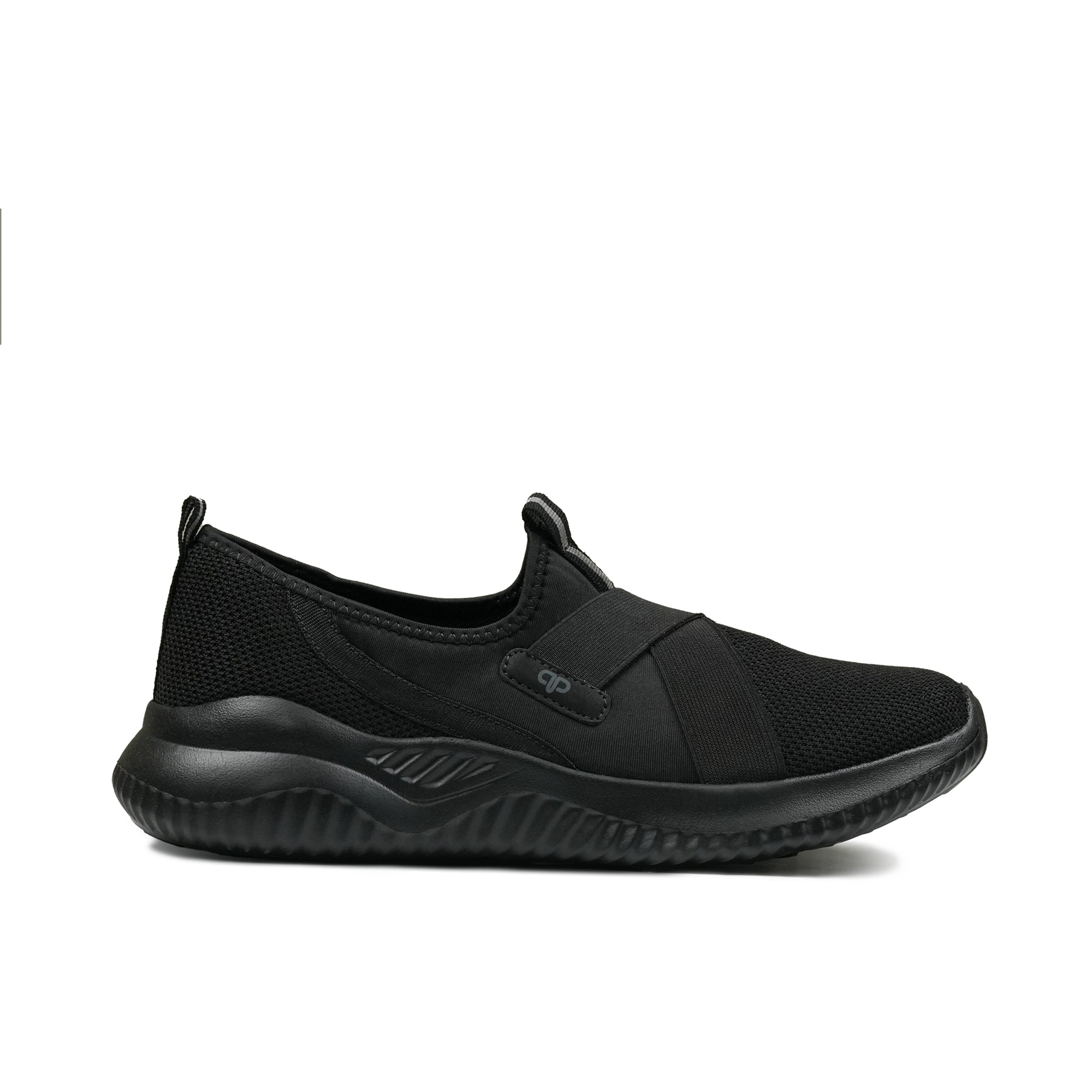 Sleek Black Slip-On Athletic Shoes RS15