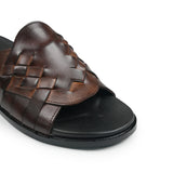 Elegant Brown Slide Slippers SA60