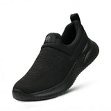 All-Black Slip-On Athletic Sneakers RS14