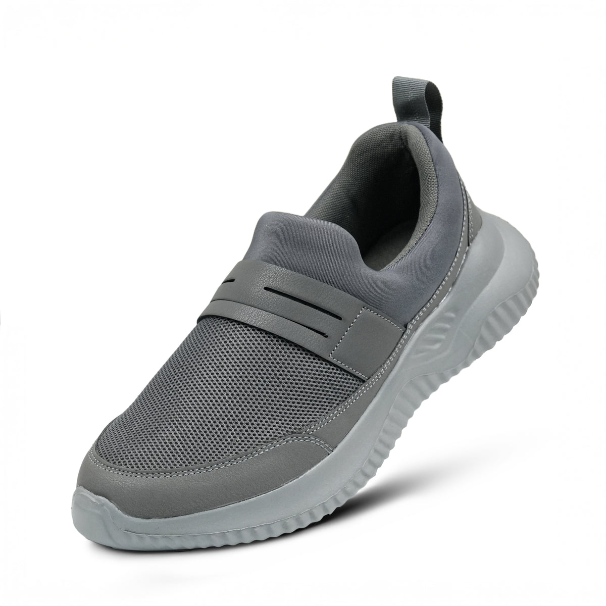 Sleek Grey Slip-On Athletic Shoe RS09