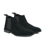 Luxe Black Suede Chelsea Boots PJ32