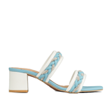 Pastel Blue Braided Block Heels WH07