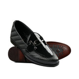 Black Patent Hook Buckle Shoe FZ40