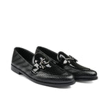 Black Patent Hook Buckle Shoe FZ40