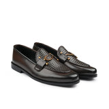 Brown Woven Hook Buckle Shoe FZ38