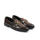 Brown Suede Hook Buckle Shoe FZ39