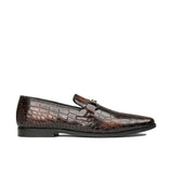 Brown Crocodile-Embossed Shoe PR02