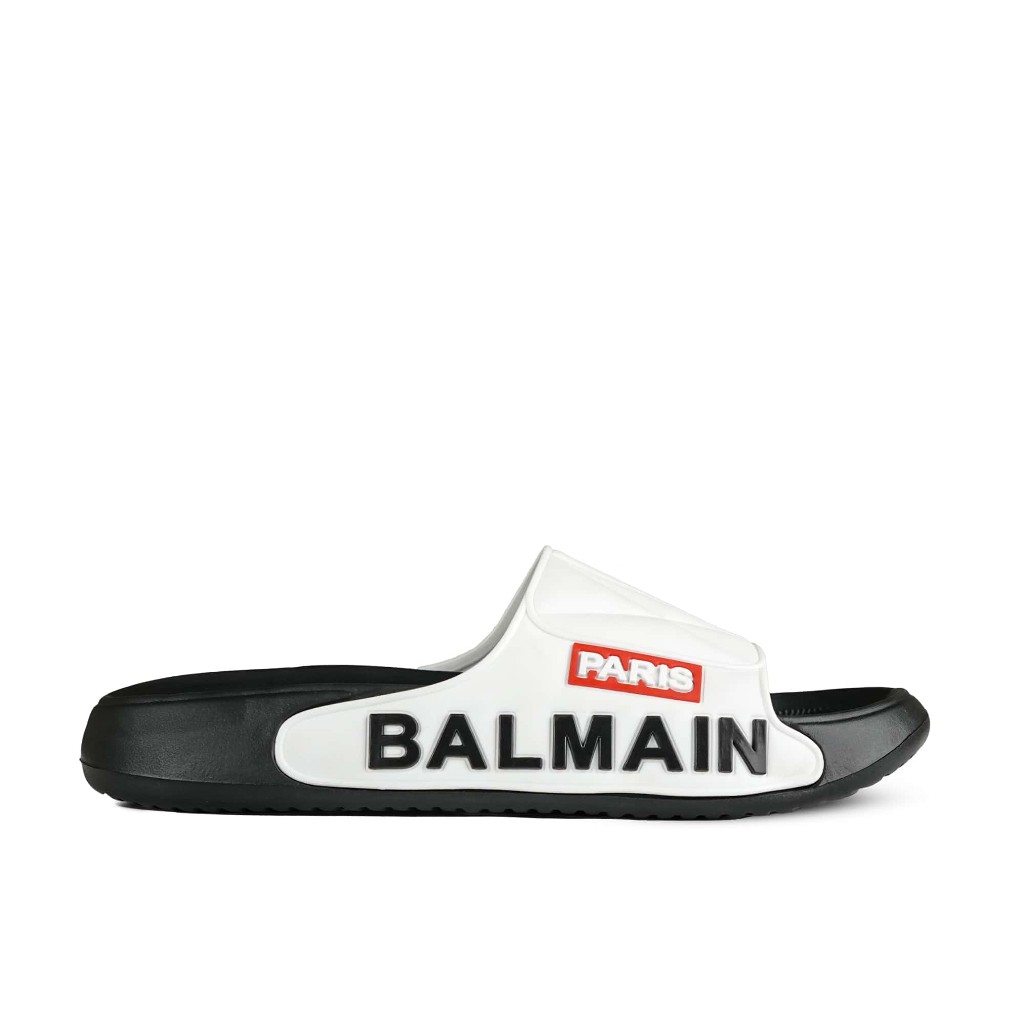 Balmain Paris Black and White Slide Flip Flop FK14