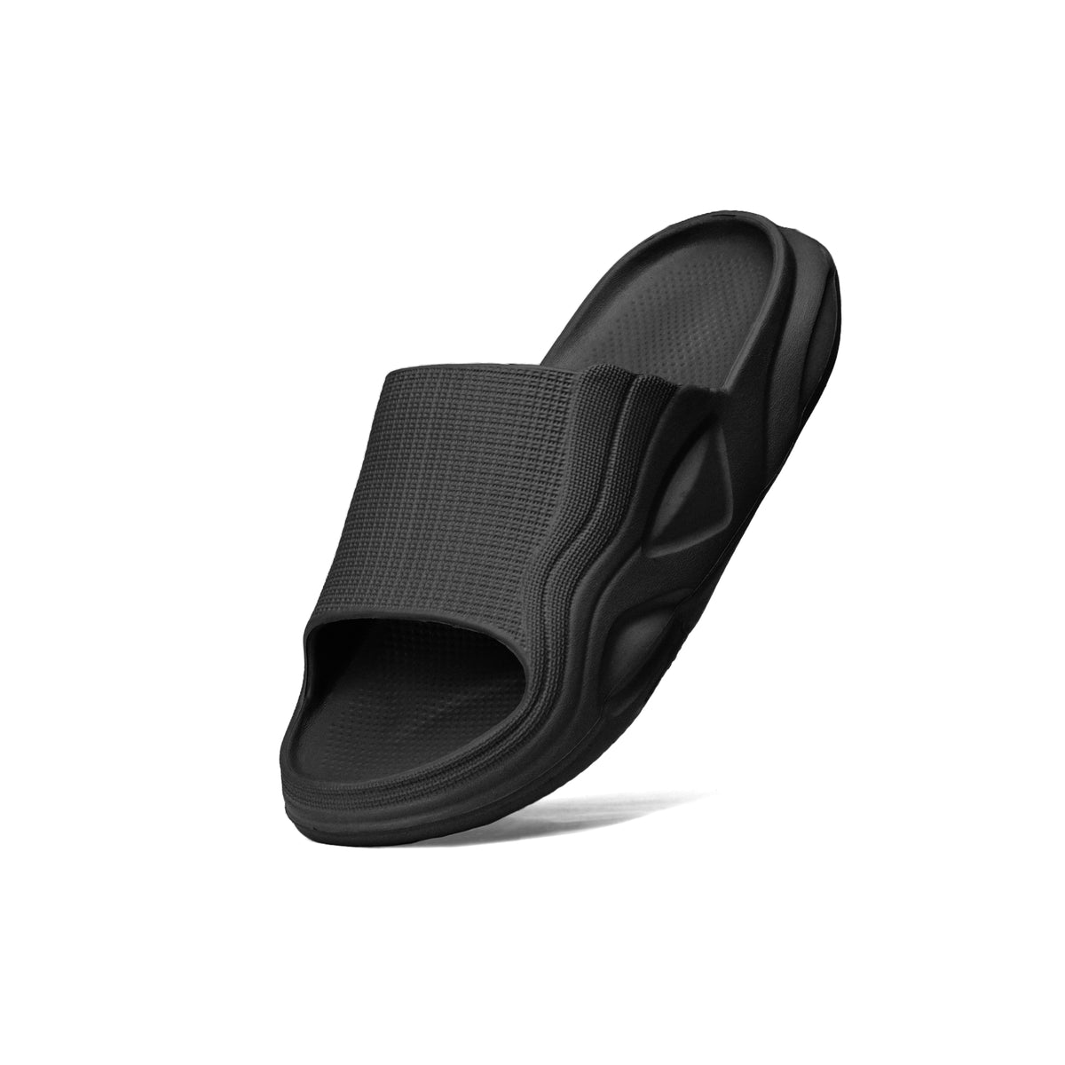 Men Pillow Slide Slipper Black OMR-005