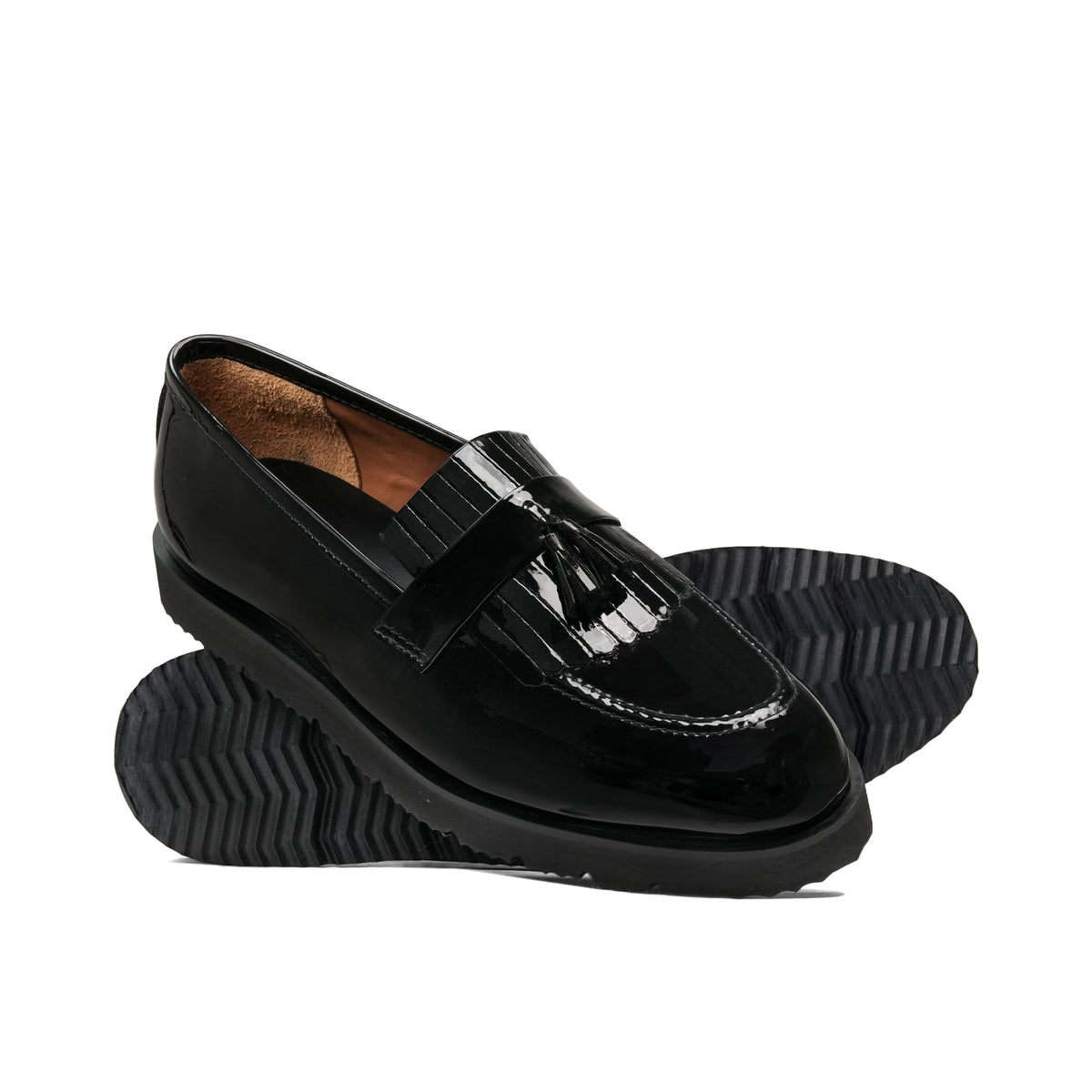 Black Patent Tassel Shoe PJ05