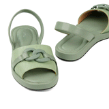 Sage Chain Sandals WS06