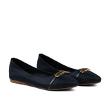 Navy Blue Pleated Pumps WP10