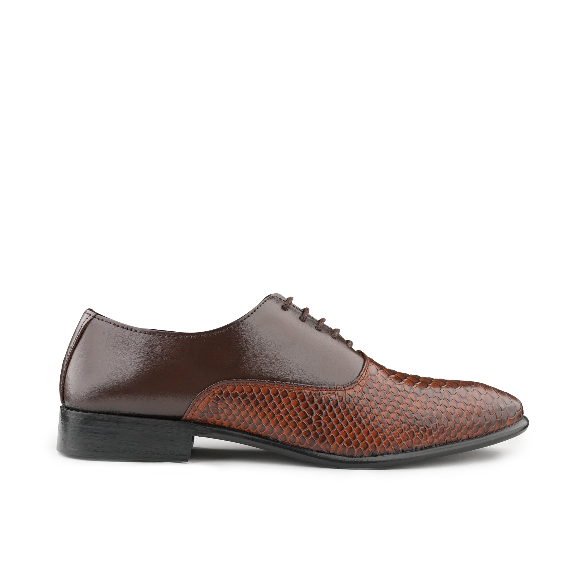 Snakeskin-Inspired Derby Shoes FJ10