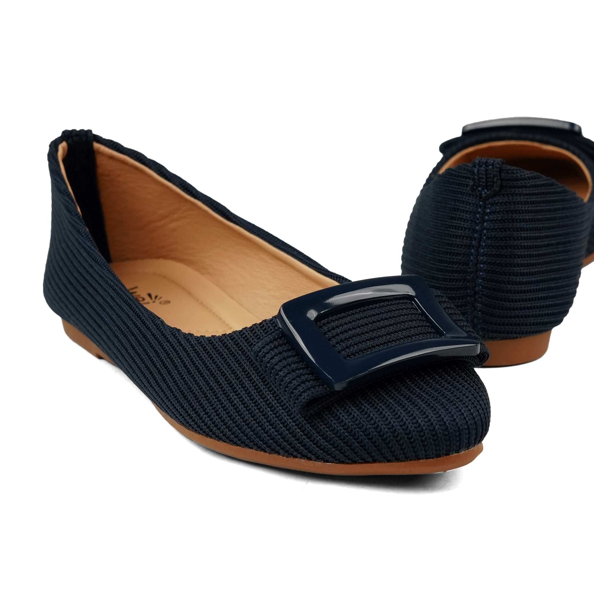 Navy Blue Buckle Pumps WP11