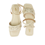 Beige Minimalist Sandals WS08