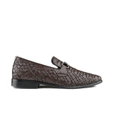 Woven Leather Shoes with Buckle Detail PJ29