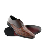 Snakeskin-Inspired Derby Shoes FJ10