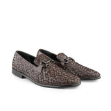 Woven Leather Shoes with Buckle Detail PJ29