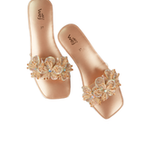 Golden Floral Flats WF01