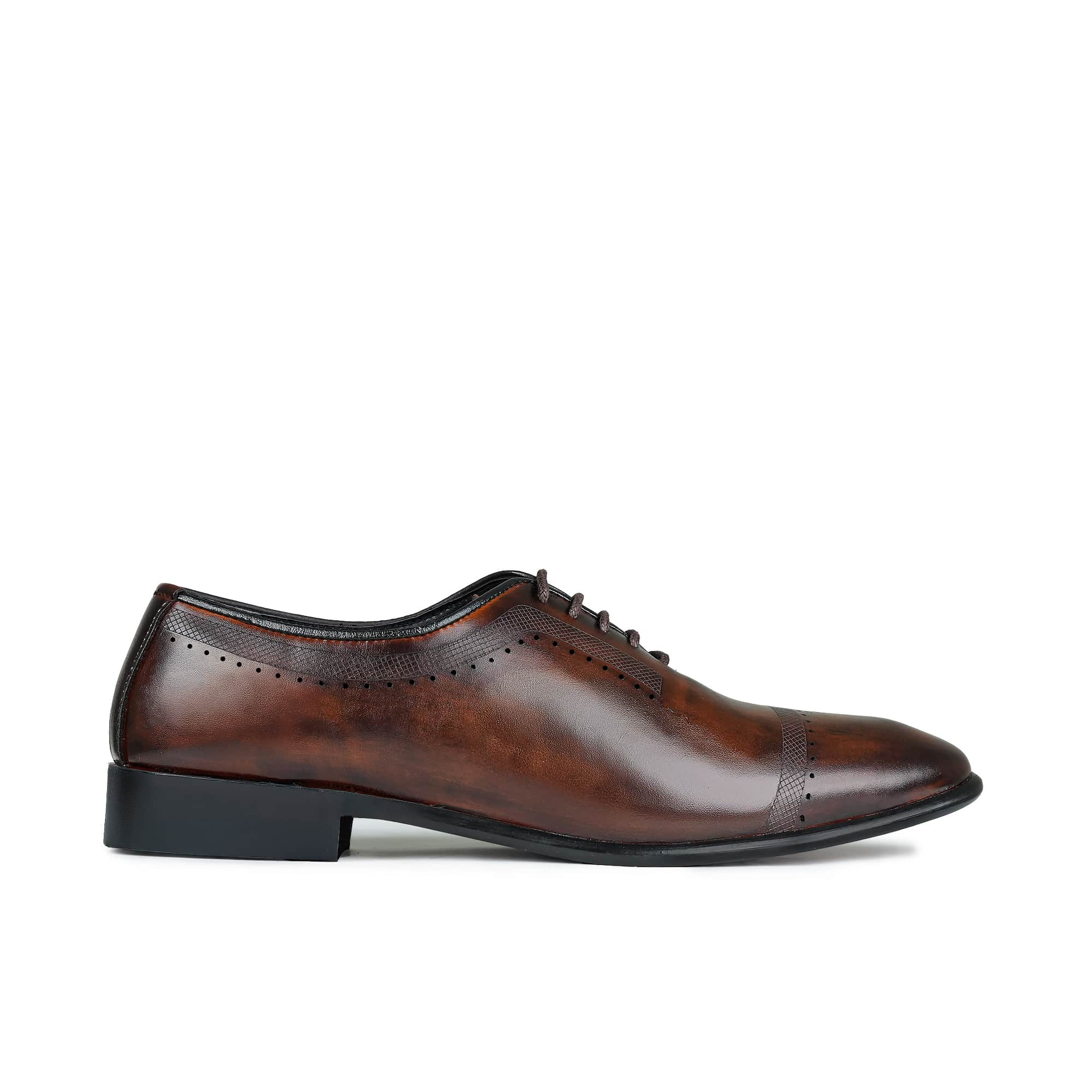 Refined Brown Leather Oxford Shoes FJ12