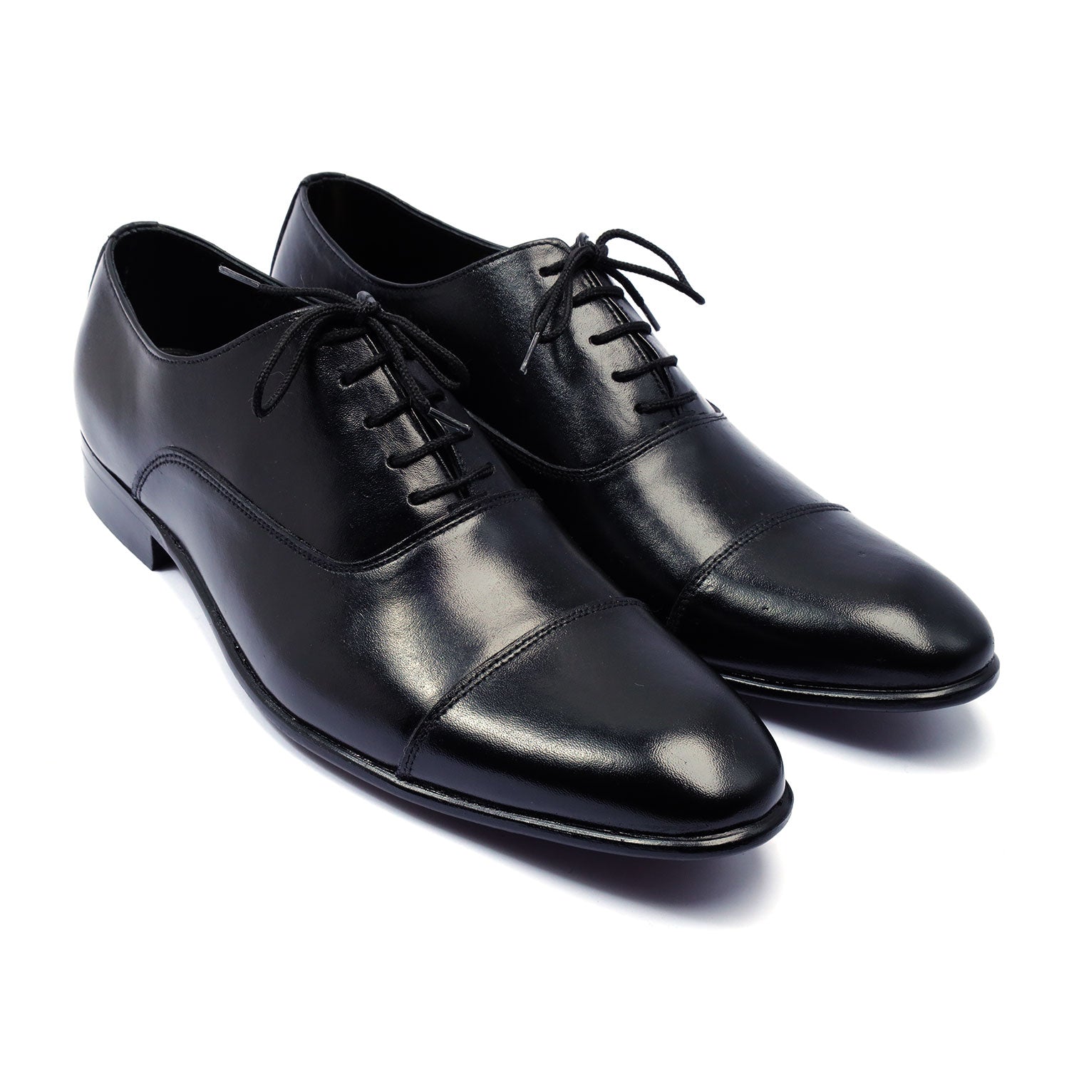 Black Oxford Leather Shoe PS04 – Puropelle