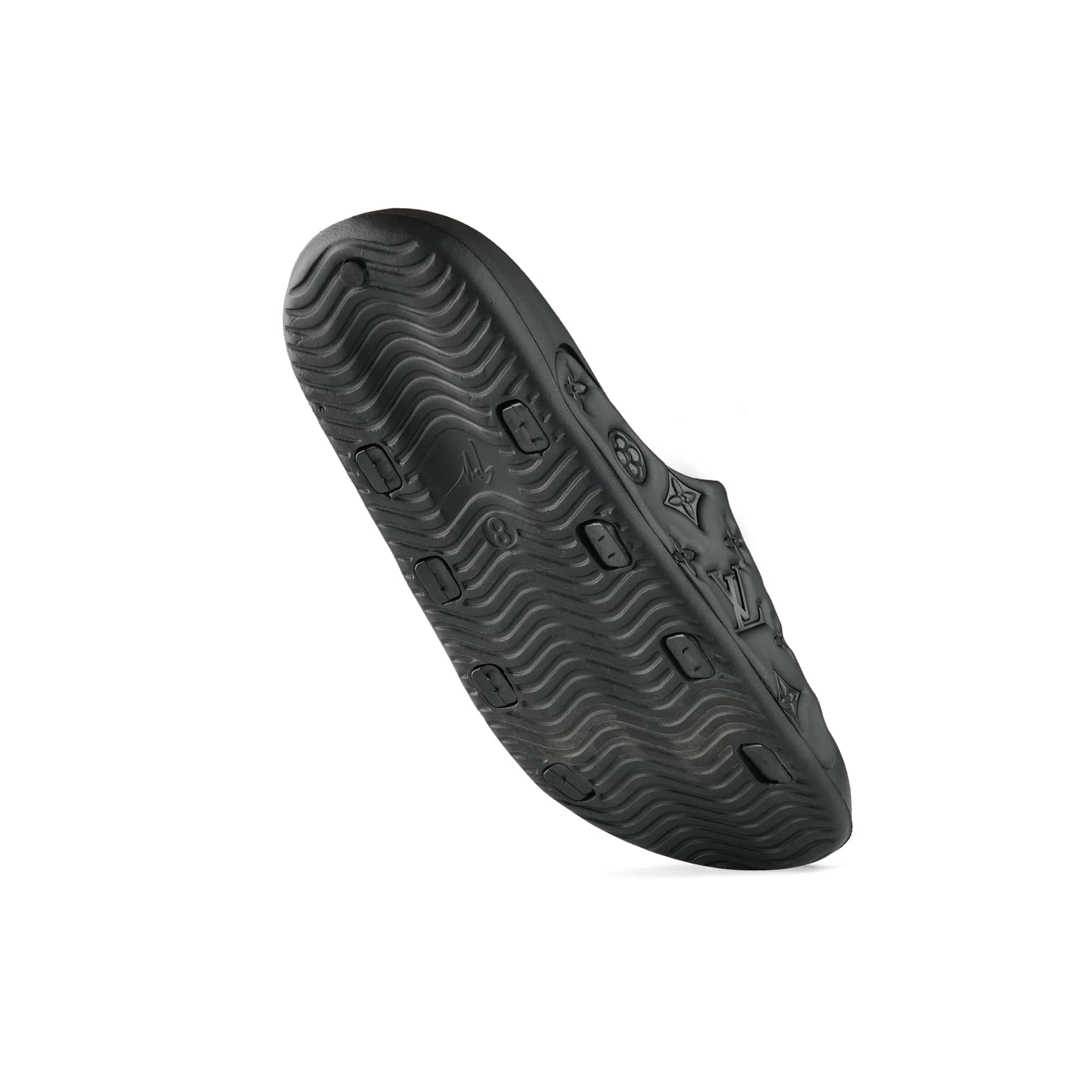 Iconic Black Louis Vuitton Monogram Flip Flop FK12