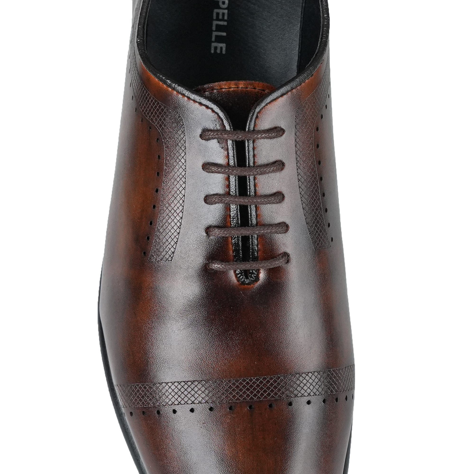 Refined Brown Leather Oxford Shoes FJ12