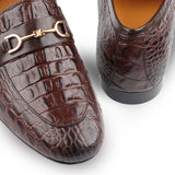 Brown Croc Leather Shoe PN02