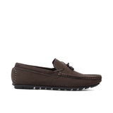 Men Suede Coffee Lace Loafer LOF6