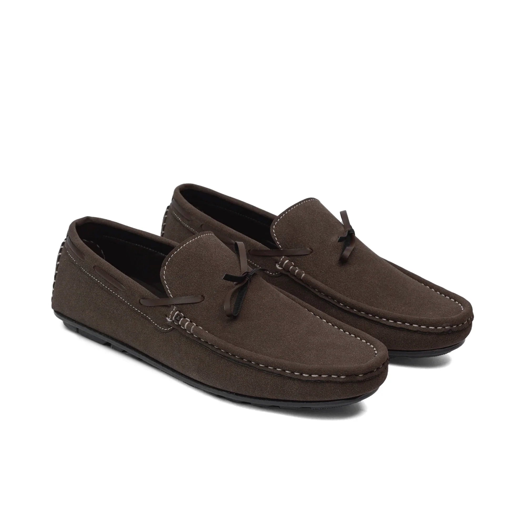 Men Suede Coffee Lace Loafer LOF6